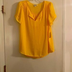 Charming Charlie yellow blouse, size Large. New